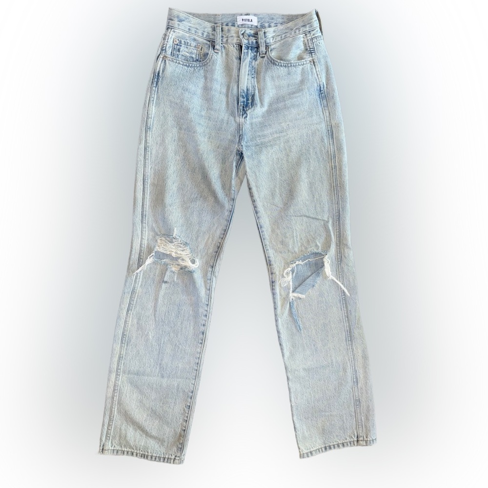 Pistola Light Blue Distressed Women Jeans